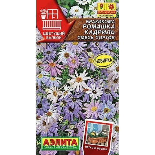 Цветы Брахикома Ромашка Кадриль смесь (Аэлита)
