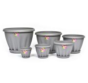 Горшок Знатный серый с под.0,45л d 110