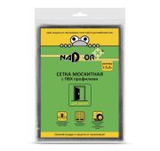 Сетка москитная с крепежом и ПВХ профилями 1,5*2,1м черная Nadzor